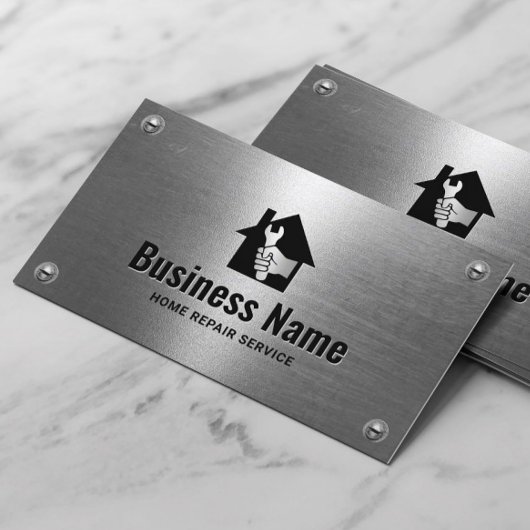 マニャンハウス修理メンテナンスサービスメタル 名刺