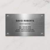 マニャンハウス修理メンテナンモダンスメタル 名刺 (裏面)