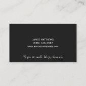 マニャンメンテナンス修理サービス金属鋼 名刺 (裏面)