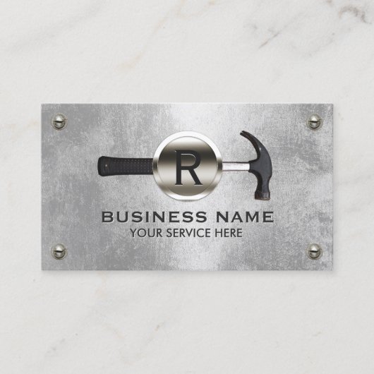 マニャン保守サービスと修理フェイク金属 名刺 (正面)