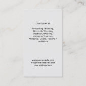 マニャン自動車修理サービスのミニマル主義者 名刺 (裏面)