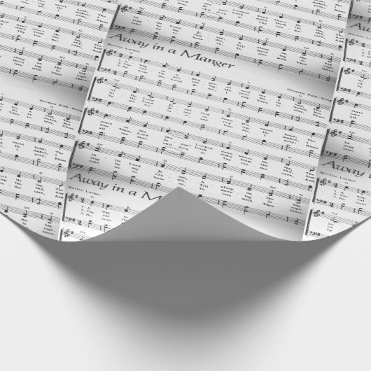マニャ遠くにーのクリスマスソング・シートの音楽で ラッピングペーパー (角)