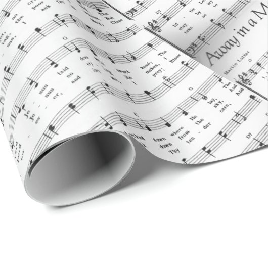 マニャ遠くにーのクリスマスソング・シートの音楽で ラッピングペーパー (ロールコーナー)