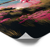 マニヤラ湖国立公園タンザニア旅行ヴィンテージ ポスター (角)