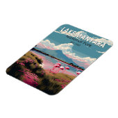 マニヤラ湖国立公園タンザニア旅行ヴィンテージ マグネット (左側)