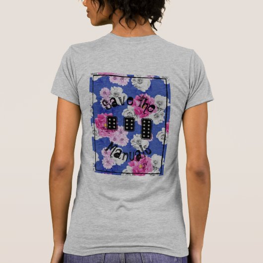 マニュアルのTシャツを救って下さい Tシャツ (裏面)