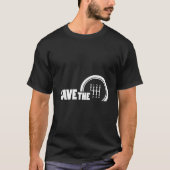 マニュアルトランスミッションを救え スリーペダル Tシャツ (正面)
