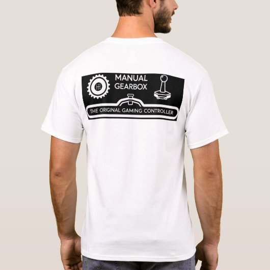 マニュアルトランスミッション オリジナルゲーミングコントローラー Tシャツ (裏面)