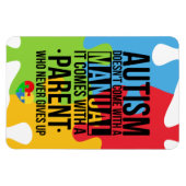 マニュアル来で自閉症 マグネット (横)