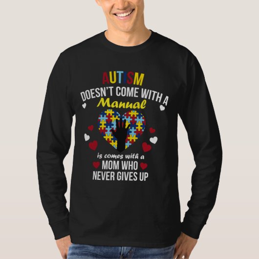 マニュアル来を使わない自閉症はMoを使って来いるのである Tシャツ (正面)