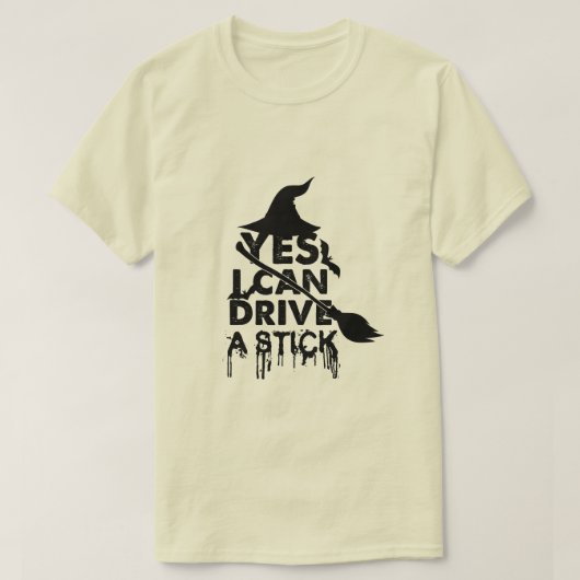 マニュアル車を運転できますTシャツデザイン Tシャツ (デザイン正面)