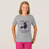 マニュアル車運転できる魔法使いTシャツ パーティー 仮装 魔法使い 女子会 Tシャツ (正面フル)