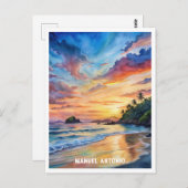 マニュエルアントニオナショナルパークウォーターカラー絵画ズ ポストカード (正面/裏面)