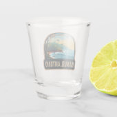 マニュエルアントニオナショナルパークトラベルアートヴィンテージ ショットグラス (裏面)