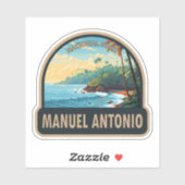 マニュエルアントニオナショナルパークトラベルアートヴィンテージ シール (シート)