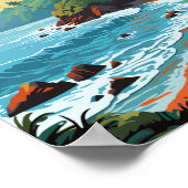 マニュエルアントニオナショナルパークトラベルアートヴィンテージ ポスター (角)