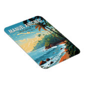 マニュエルアントニオナショナルパークトラベルアートヴィンテージ マグネット (右側)