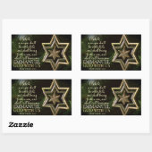 マニュエル神とマタイ1:23クリスマス聖書 長方形シール (シート)