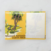 マニュエル・アントニオ、コスタリカのヴィンテージ旅行ポスター シーズンカード (内部)