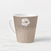 マニョリアの美しい線 カフェラテマグ (左アングル)