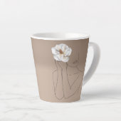 マニョリアの美しい線 カフェラテマグ (右アングル)