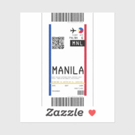 マニラへの搭乗券(MNL) シール