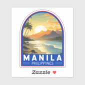 マニラフィリピントラベルアートヴィンテージ シール (シート)
