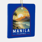マニラフィリピントラベルアートヴィンテージ セラミックオーナメント (右)