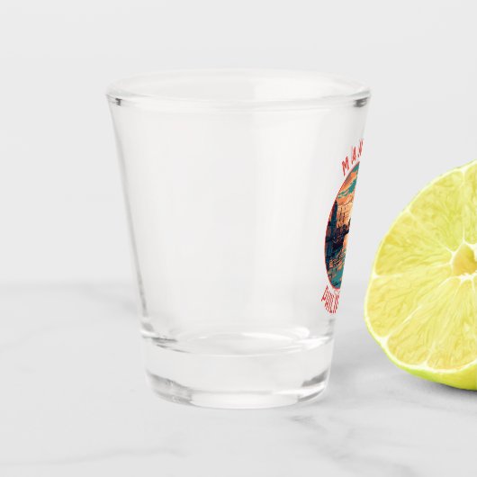 マニラフィリピンレトロ動揺してサークル ショットグラス (左)