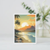 マニラフィリピンヴィンテージトラベルイラストレーション ポストカード (スタンド正面)