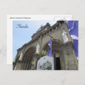 マニラ大聖堂の入り口 ポストカード (正面/裏面)