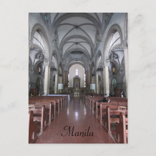 マニラ大聖堂 ポストカード (正面)