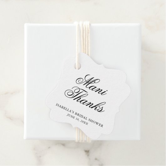 マニラ感謝していクエレガントブライダルシャワー フェイバータグ (インサイチュ)