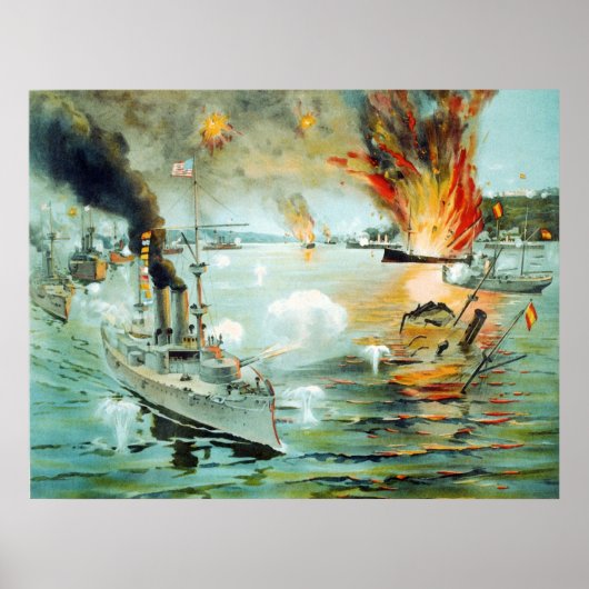 マニラ湾アメリカスペインの戦争 ポスター (正面)