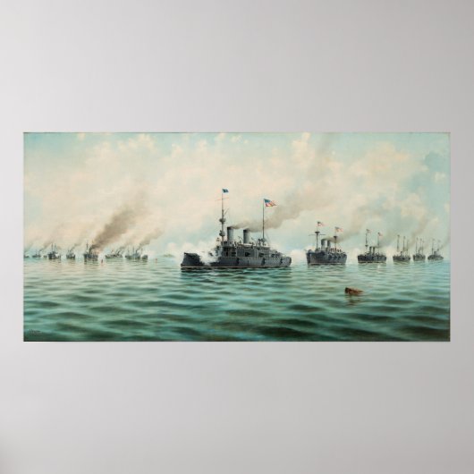 マニラ湾:「準備ができたら火を放つぞ、グリッドリー!」 ポスター (正面)