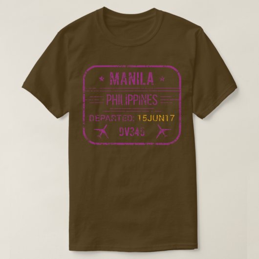 マニラ空港 Tシャツ (デザイン正面)