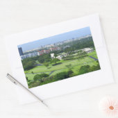 マニラ・アメリカン墓地とメモリアルi 長方形シール (封筒)