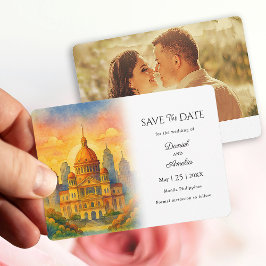 マニラ・フィリピンの目的地Save the Date Card セーブザデート