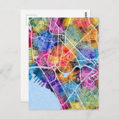 マニラ・フィリピンシティの地図 ポストカード (正面/裏面)