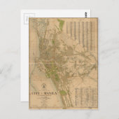 マニラ・フィリピン諸島の地図（1920年） ポストカード (正面/裏面)