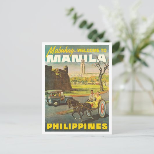 マニラ,フィリピン,ヴィンテージ旅行の通り ポストカード (スタンド正面)