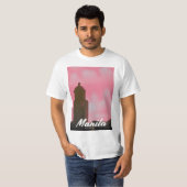マニラ フィリピン 旅行ポスター Tシャツ (正面フル)