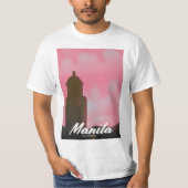 マニラ フィリピン 旅行ポスター Tシャツ (正面)