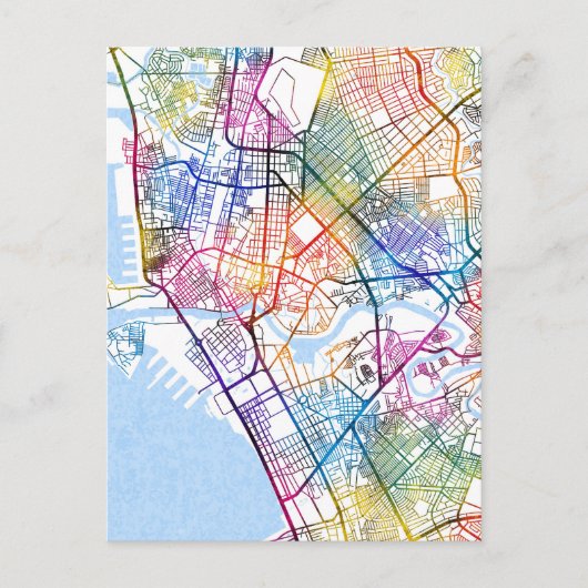 マニラ フィリピン 都市地図 ポストカード (正面)