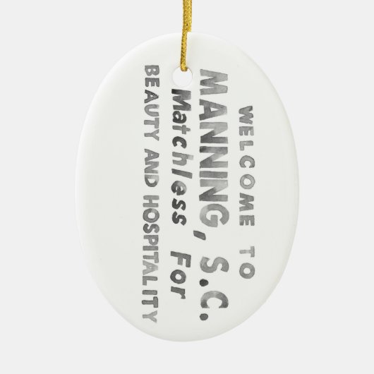 マニングクリスマス装飾品 セラミックオーナメント (正面)