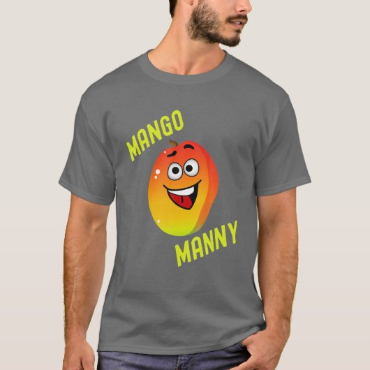 マニーおもしろいマンゴ Tシャツ (正面)