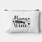 マニーズおもしろいワイン引用文ワインラバーユーモア アクセサリーポーチ (正面)