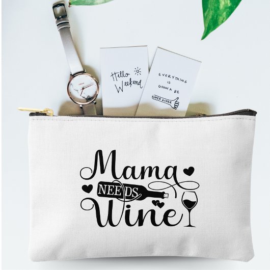 マニーズおもしろいワイン引用文ワインラバーユーモア アクセサリーポーチ