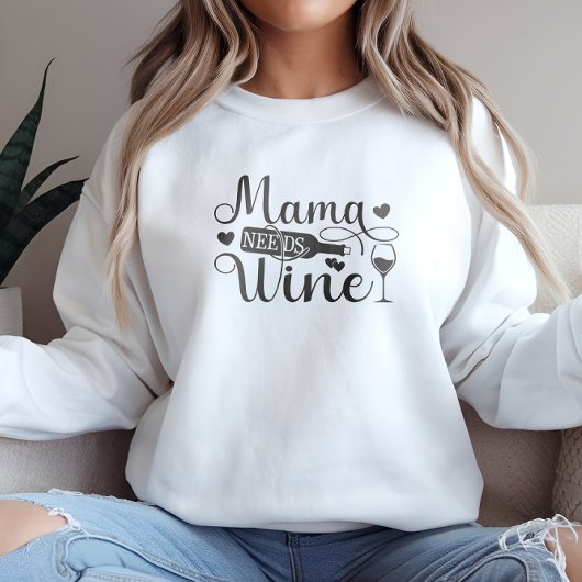 マニーズおもしろいワイン引用文ワインラバーユーモア スウェットシャツ