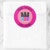 マニ感謝していスパパーティーありがとうステッカー ラウンドシール (バッグ)